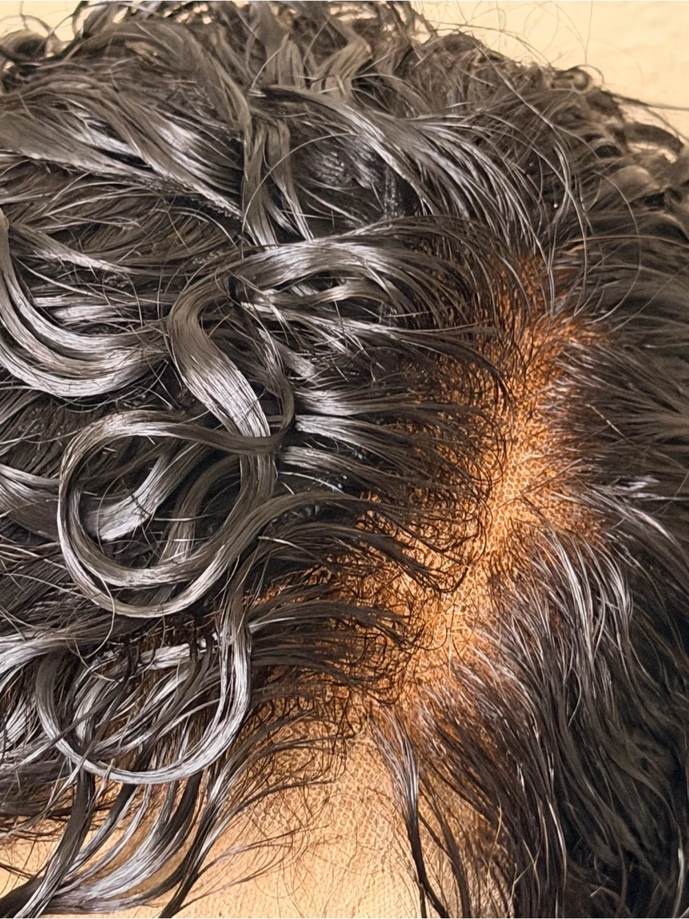 Human Hair Wet and Wavy Wig - Picture 12 of 16